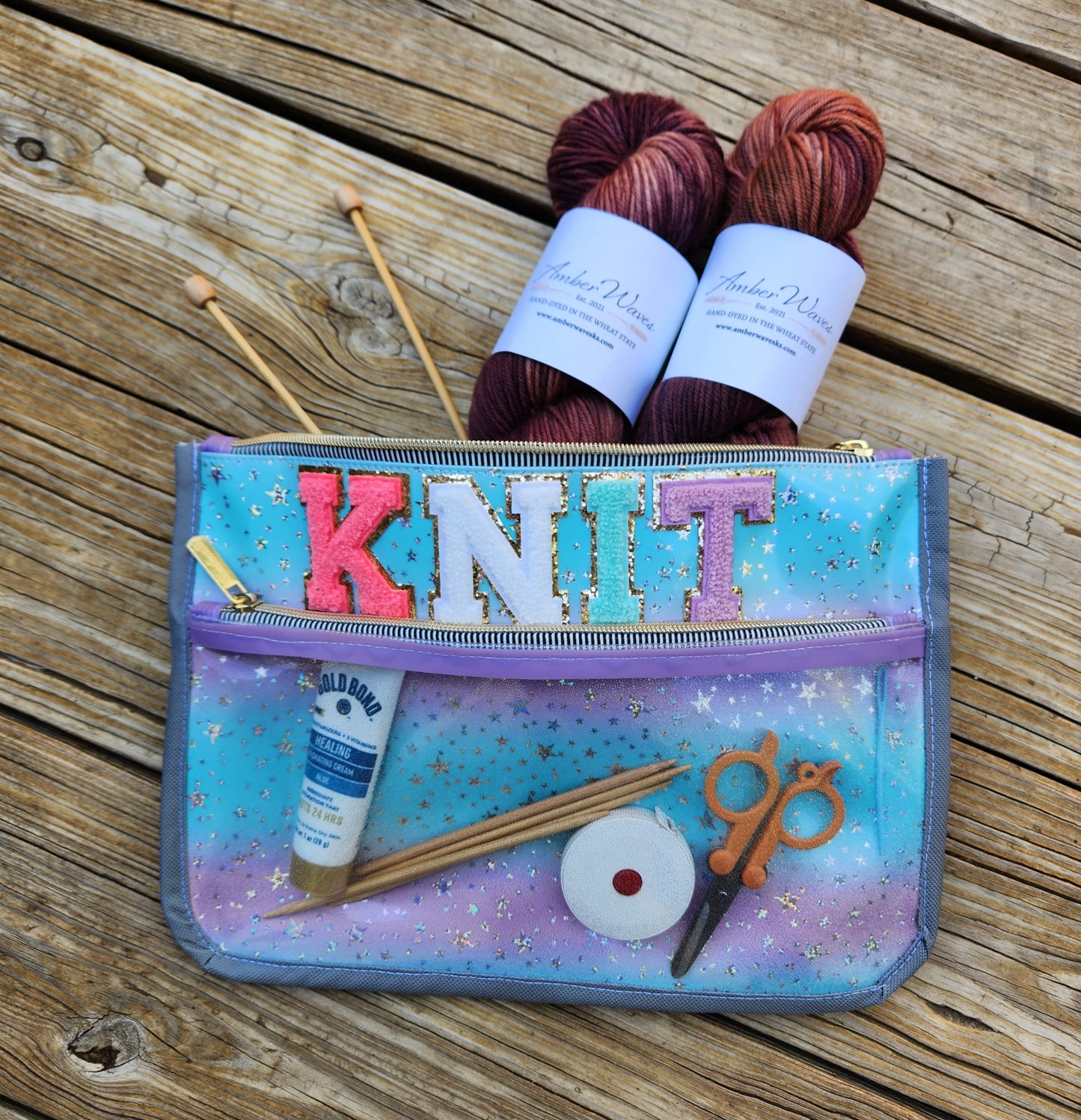 Large Knit project pouch