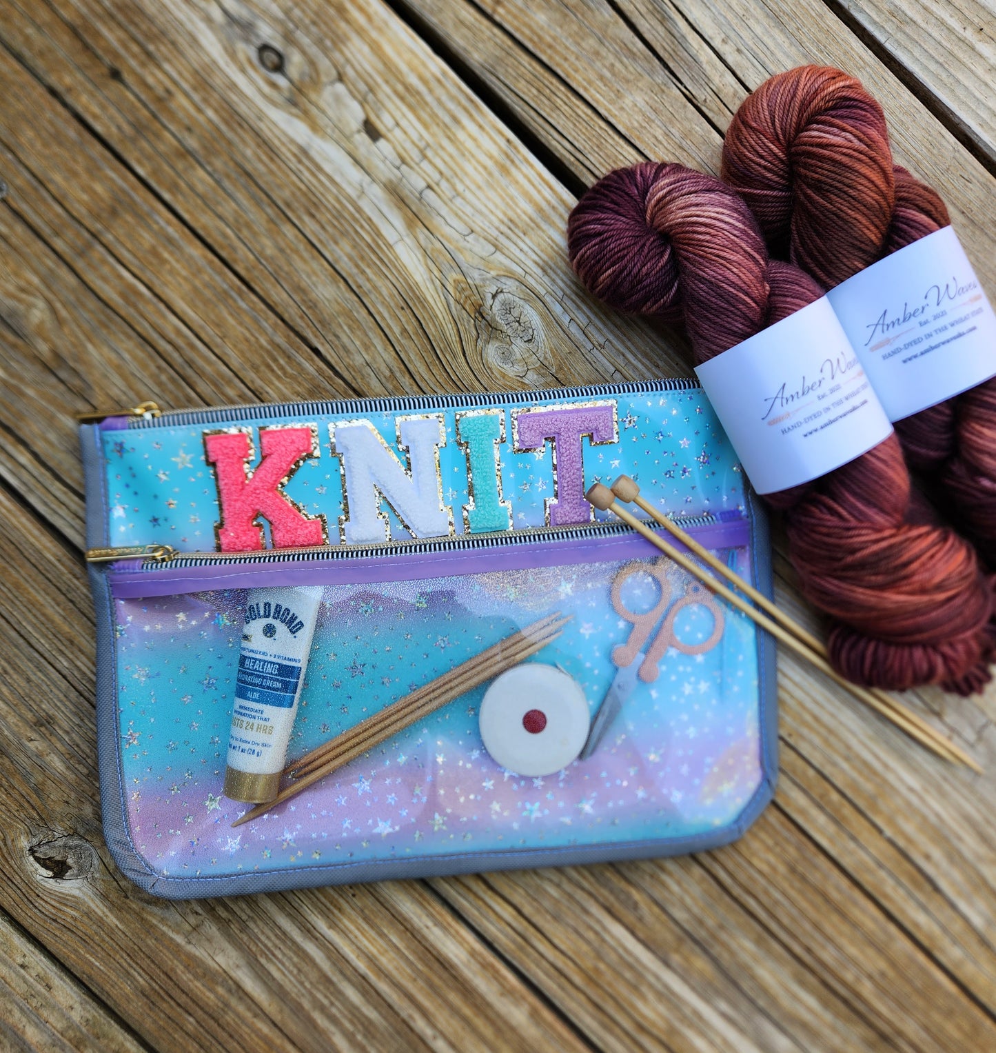 Large Knit project pouch