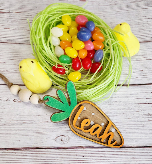 Carrot Easter Basket Tag