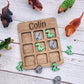Dinosaur tic tac toe board game
