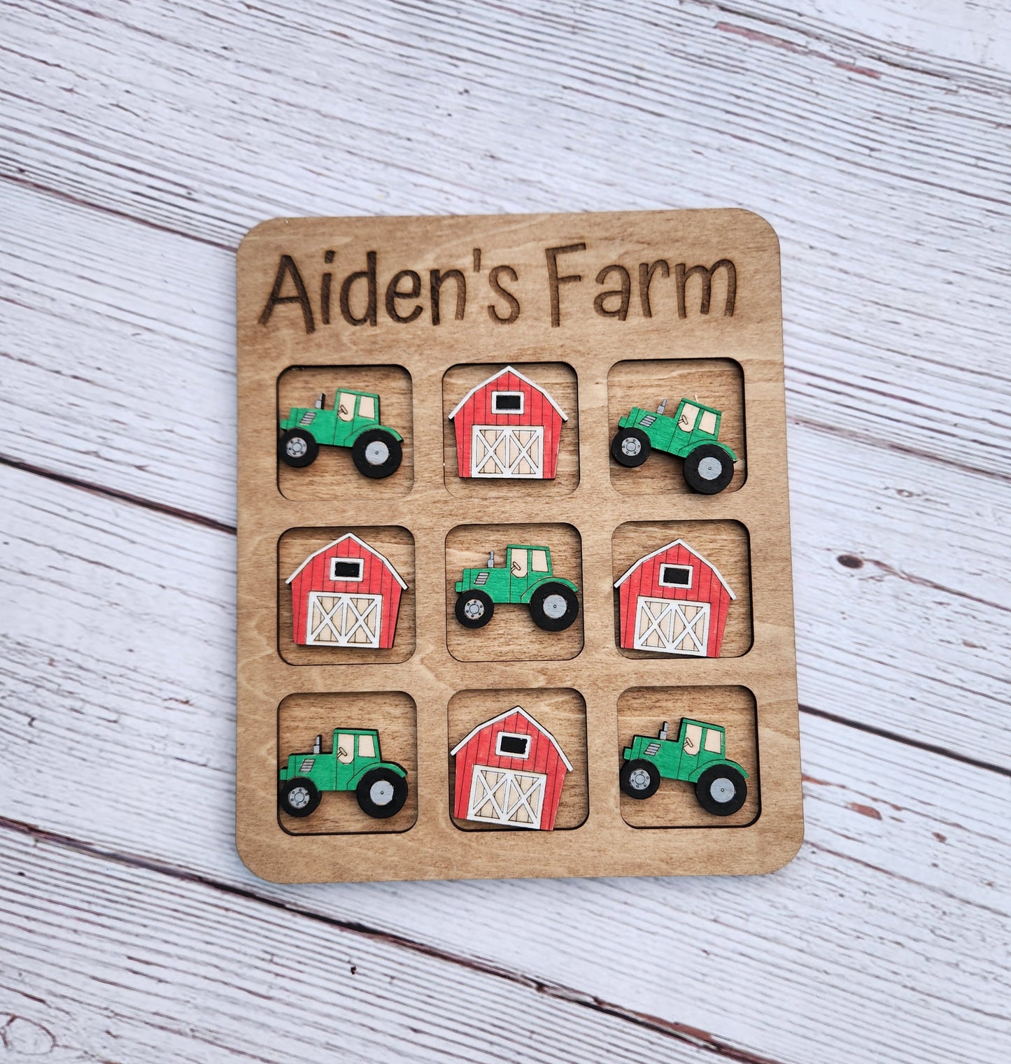 Farm tic tac toe board game