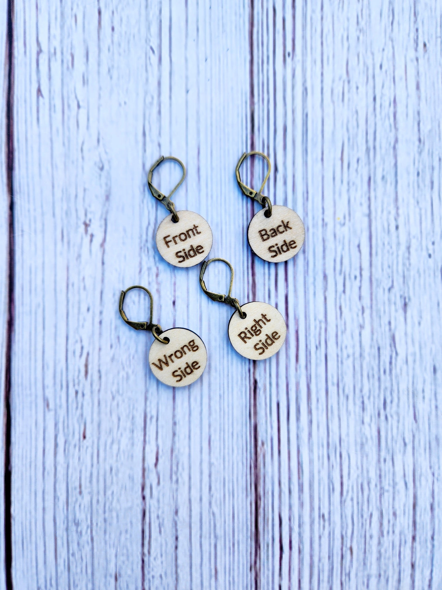 Stitch marker set which side reminder