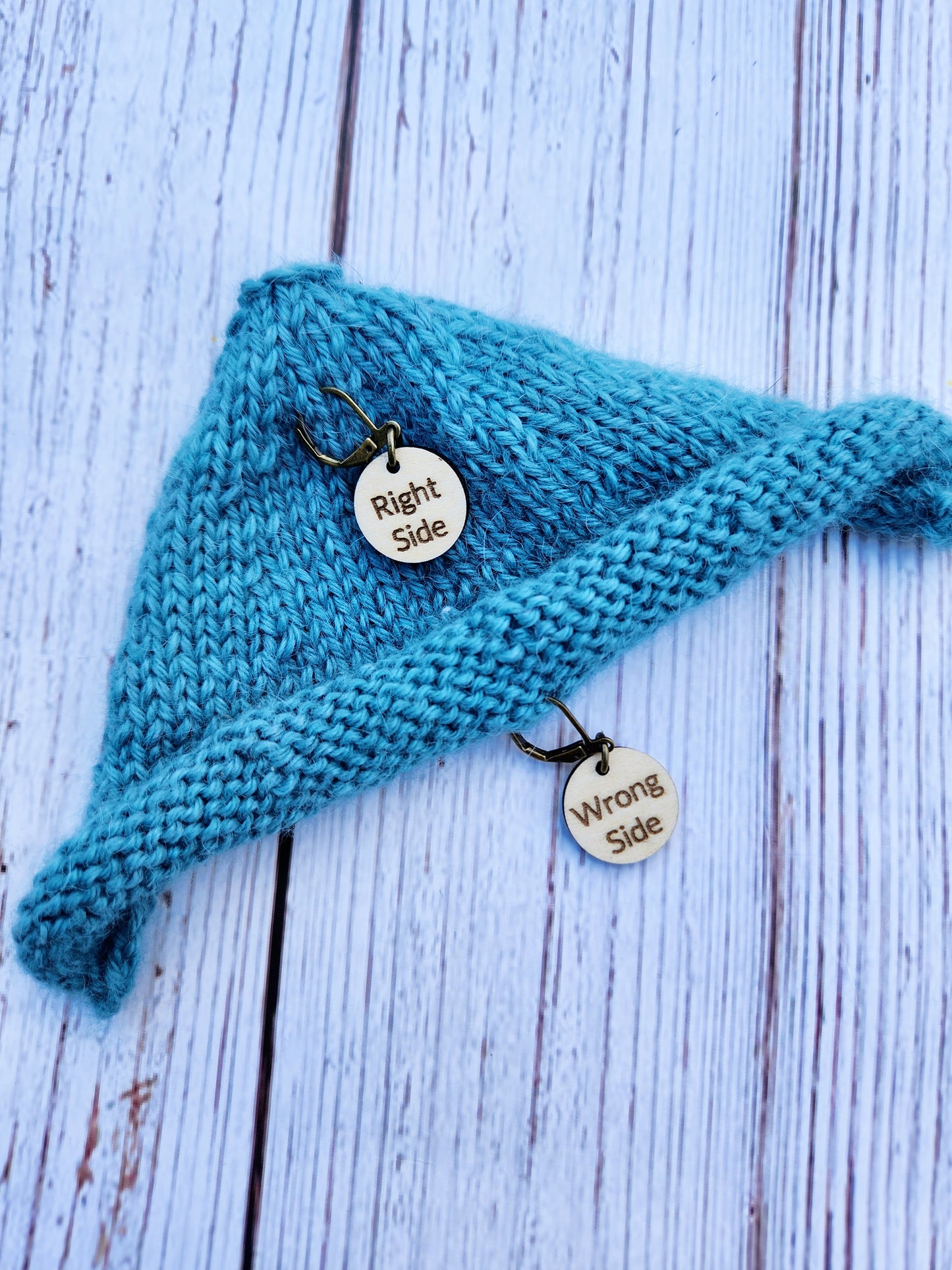 Stitch marker set which side reminder