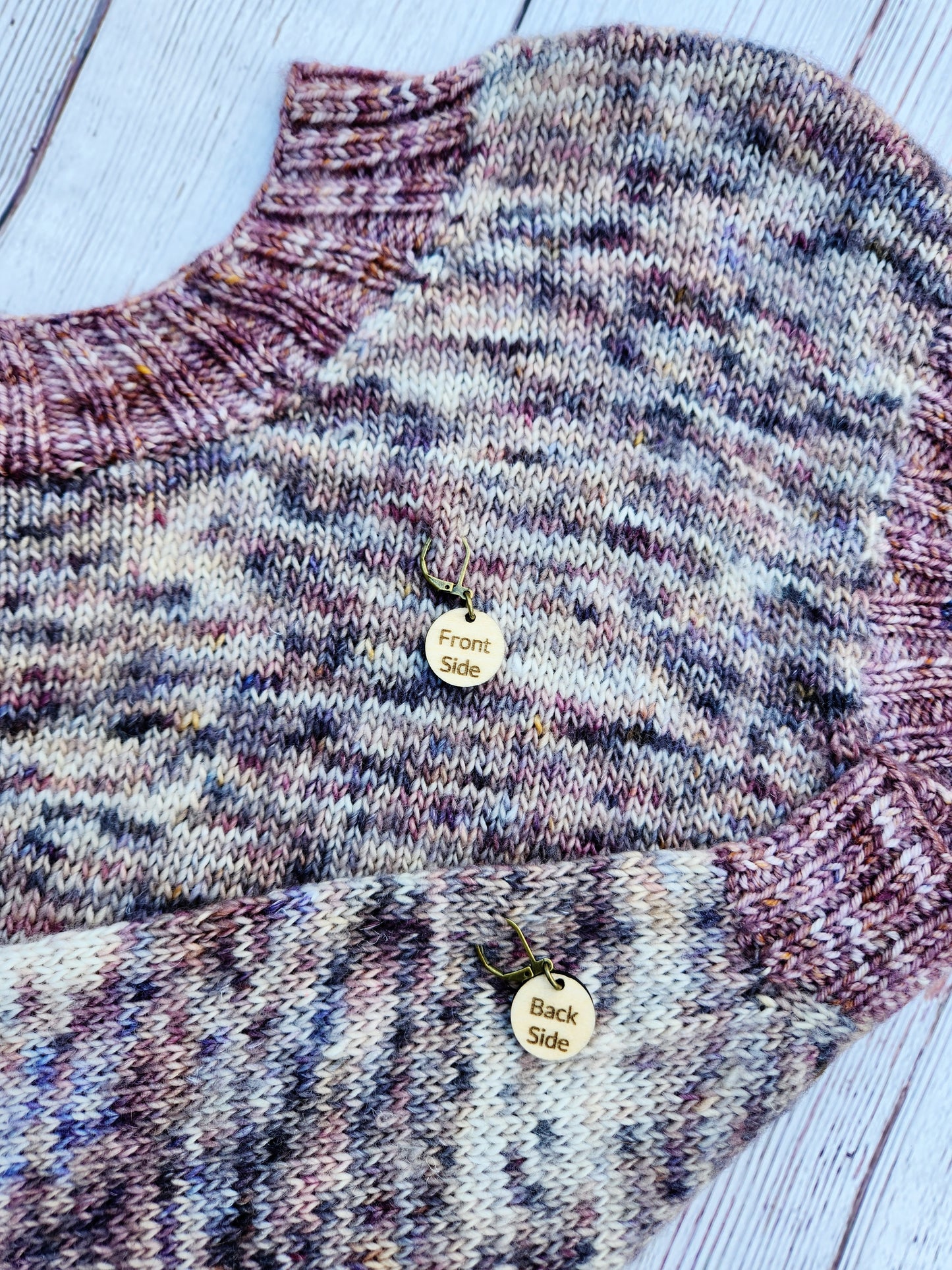 Stitch marker set which side reminder