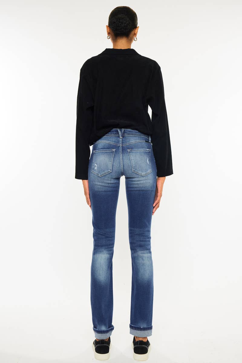 KanCan Straight Leg Mid Rise Jeans