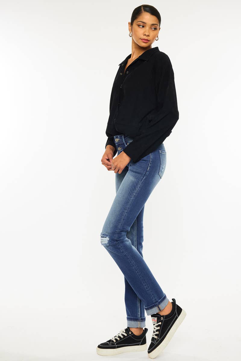 KanCan Straight Leg Mid Rise Jeans