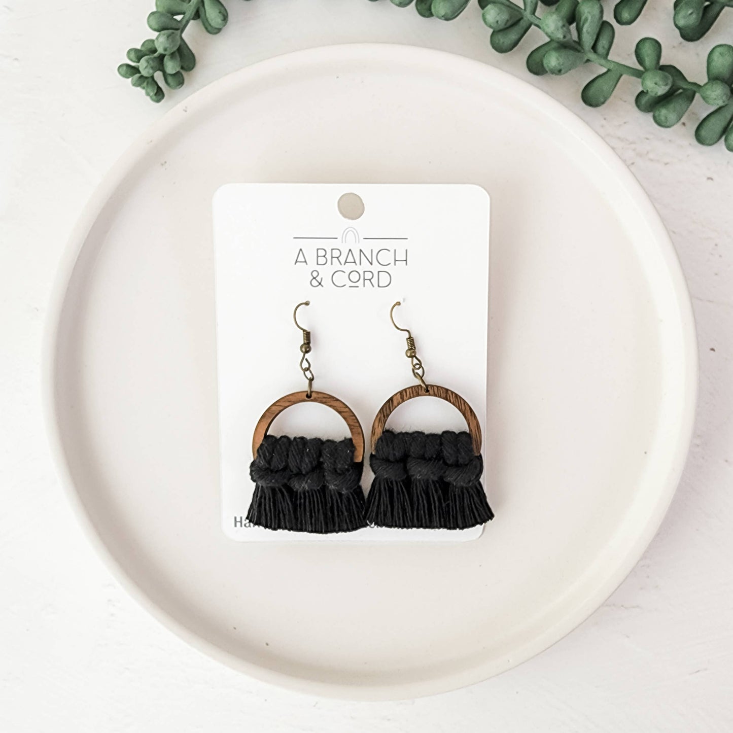 Macrame Fringe Earrings