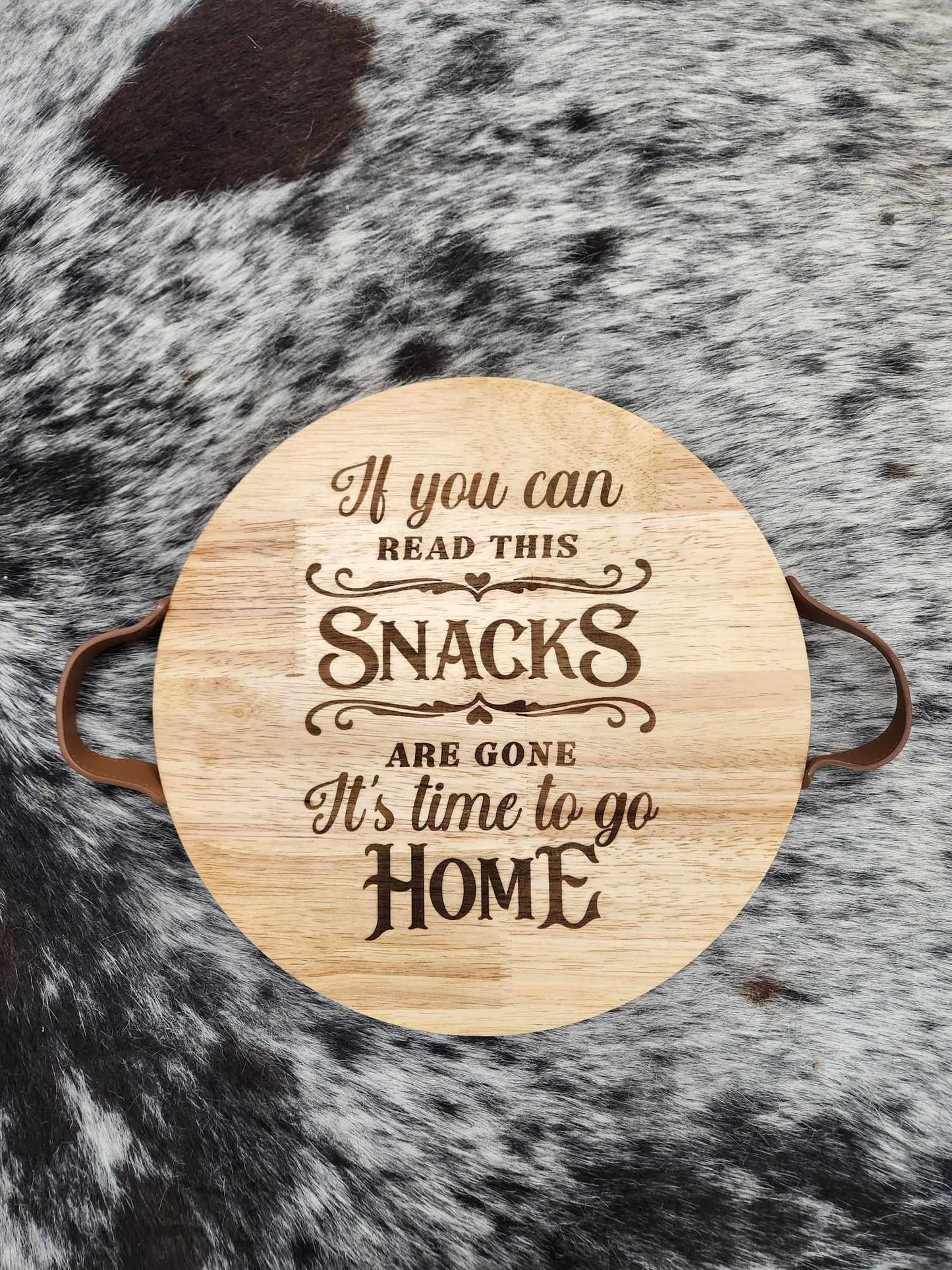 Snacks are gone, go home serving platter
