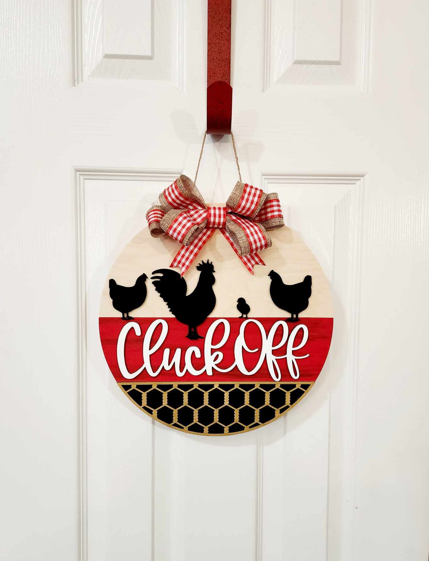 Cluck off Door Sign