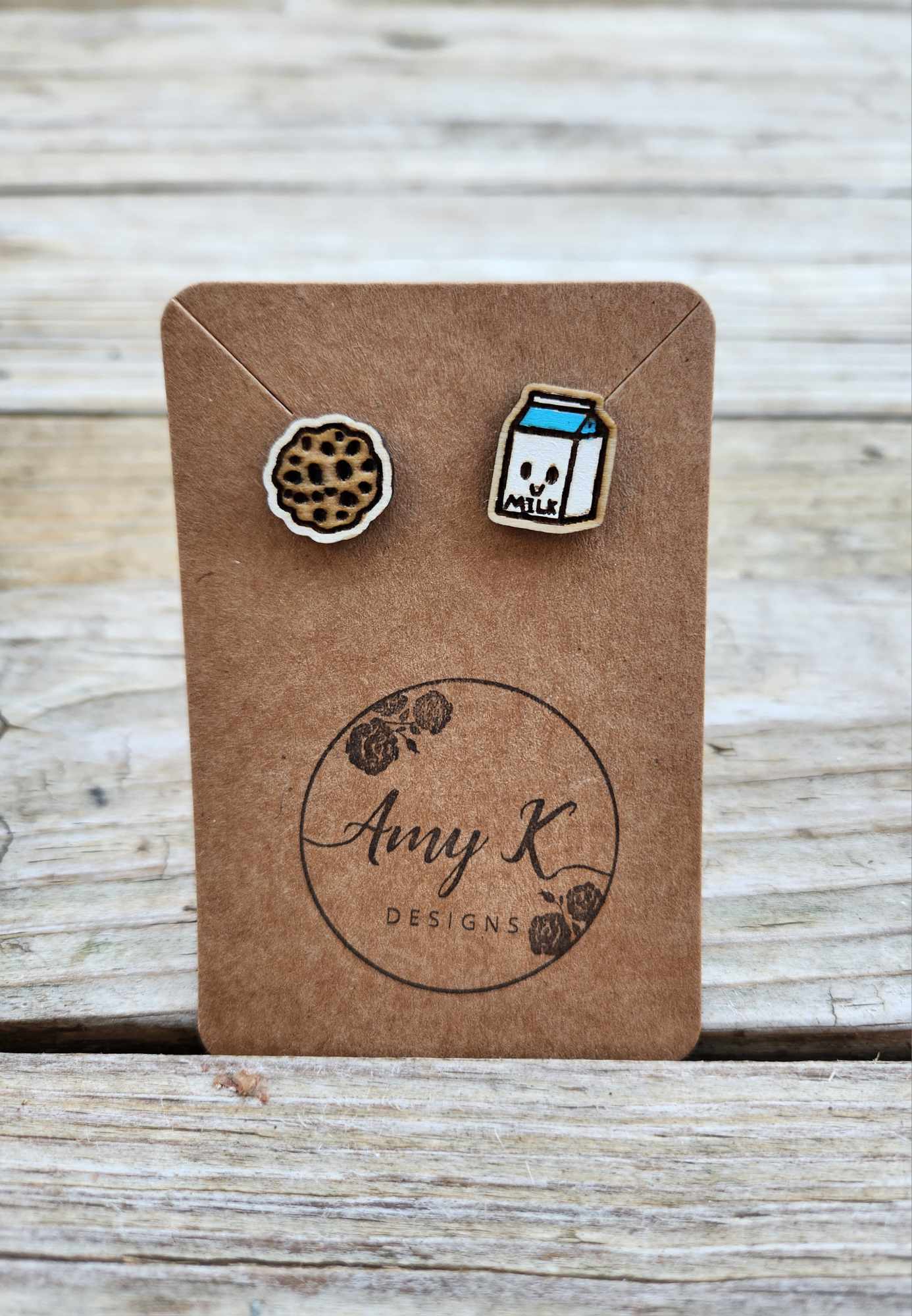 Micro Milk and Cookies earrings