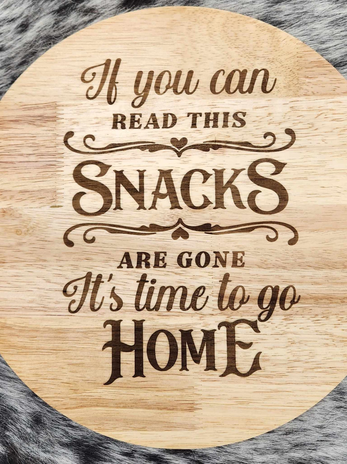 Snacks are gone, go home serving platter