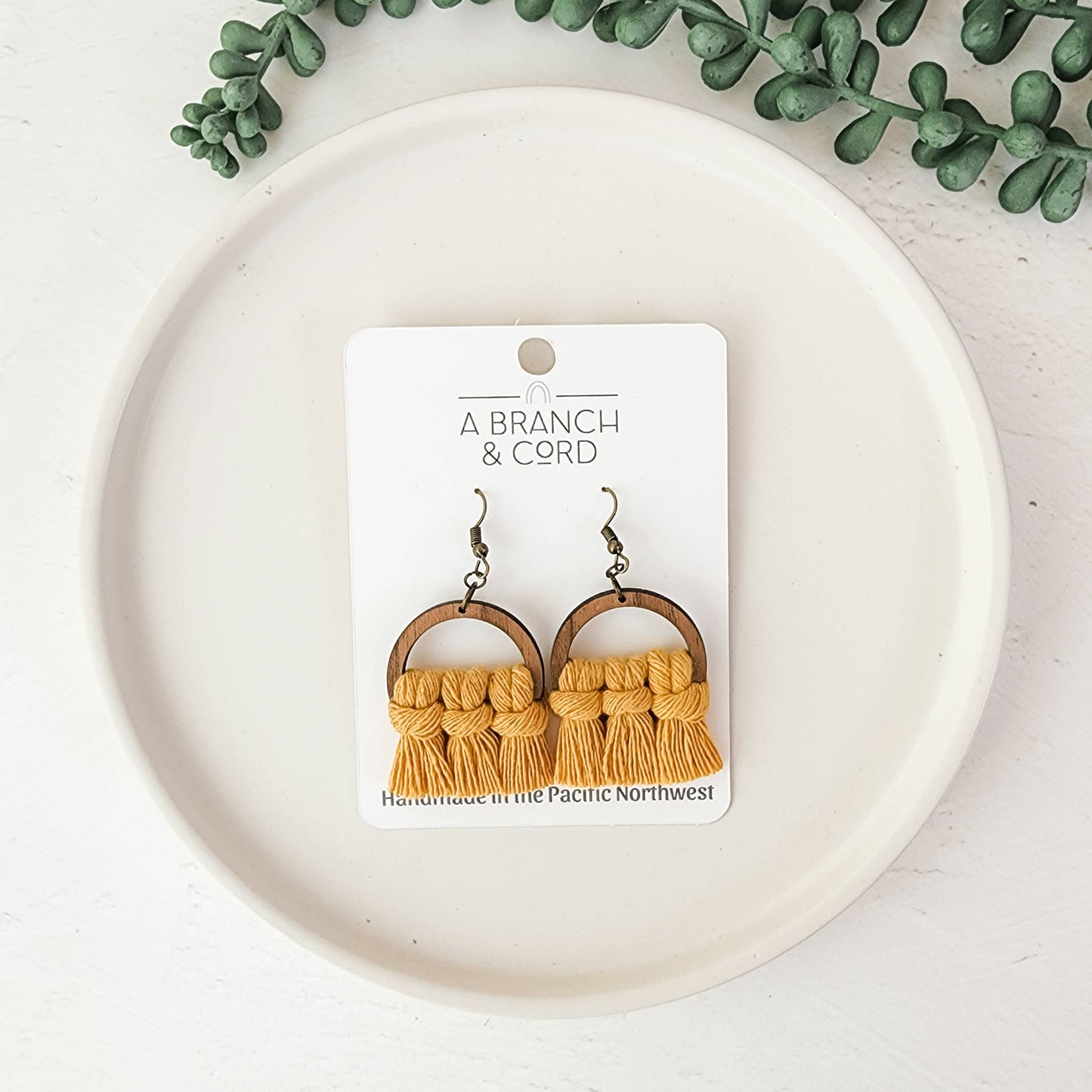 Macrame Fringe Earrings