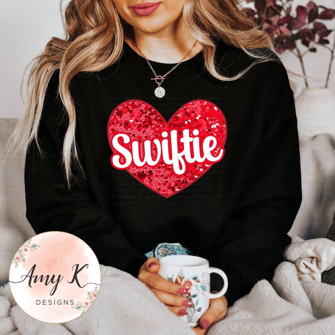 Swiftie Glitter Heart Shirt