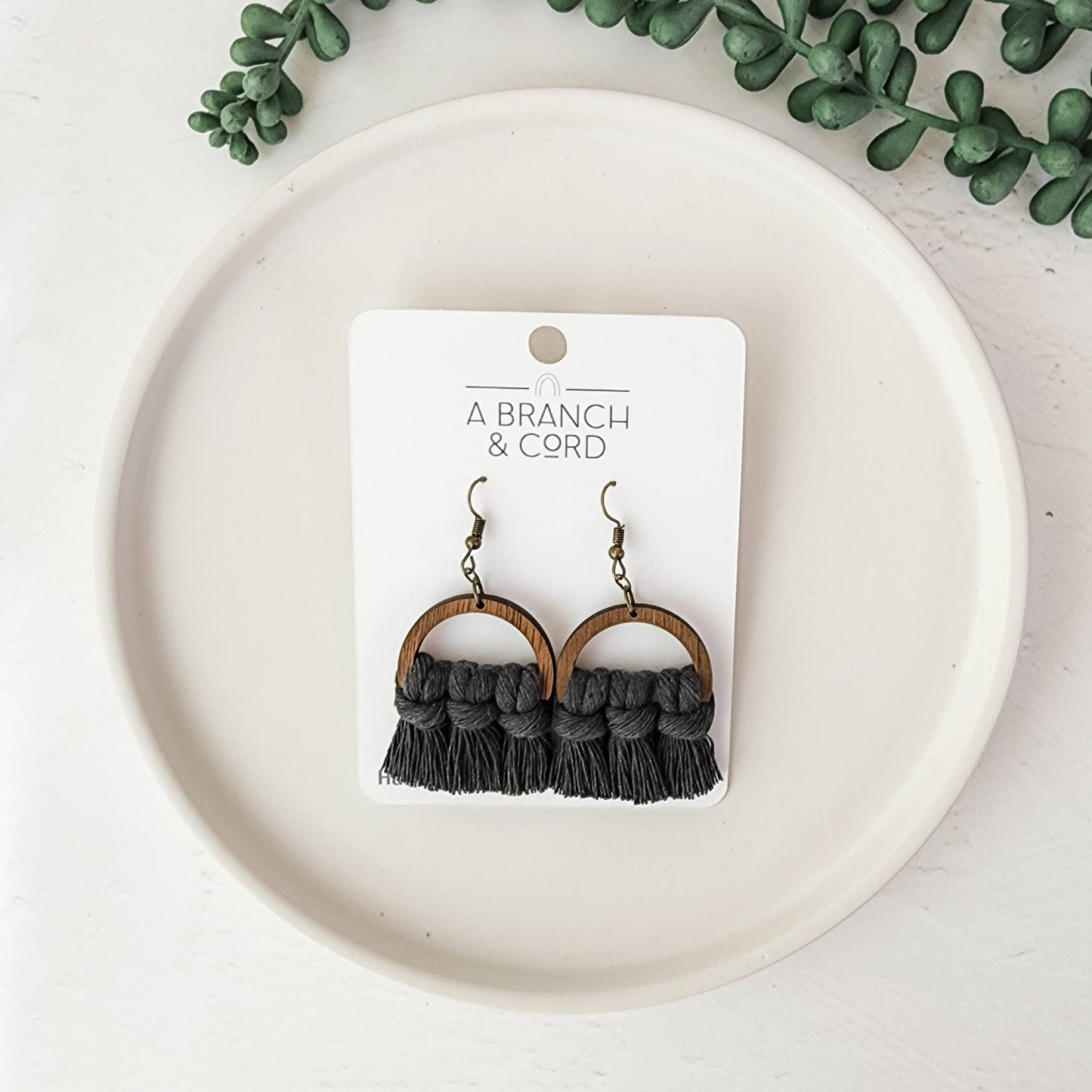 Macrame Fringe Earrings