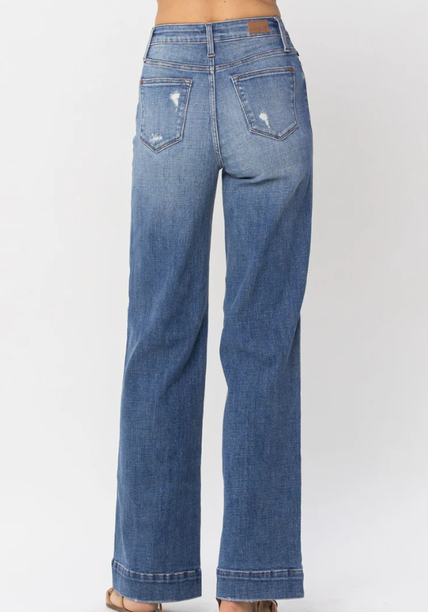 Judy Blue High Waist Wide Leg Trouser