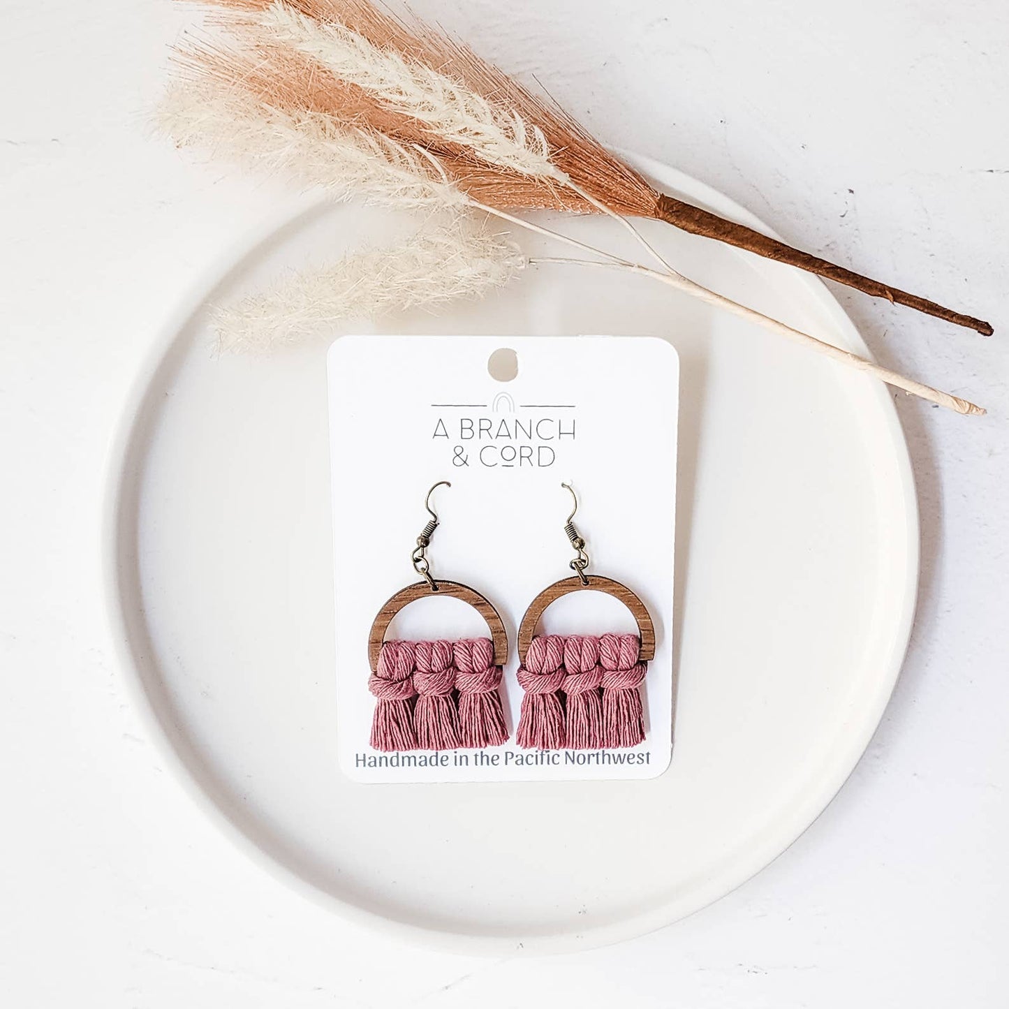 Macrame Fringe Earrings