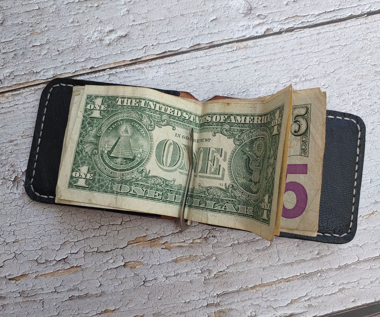 Money Clip Leather Wallet