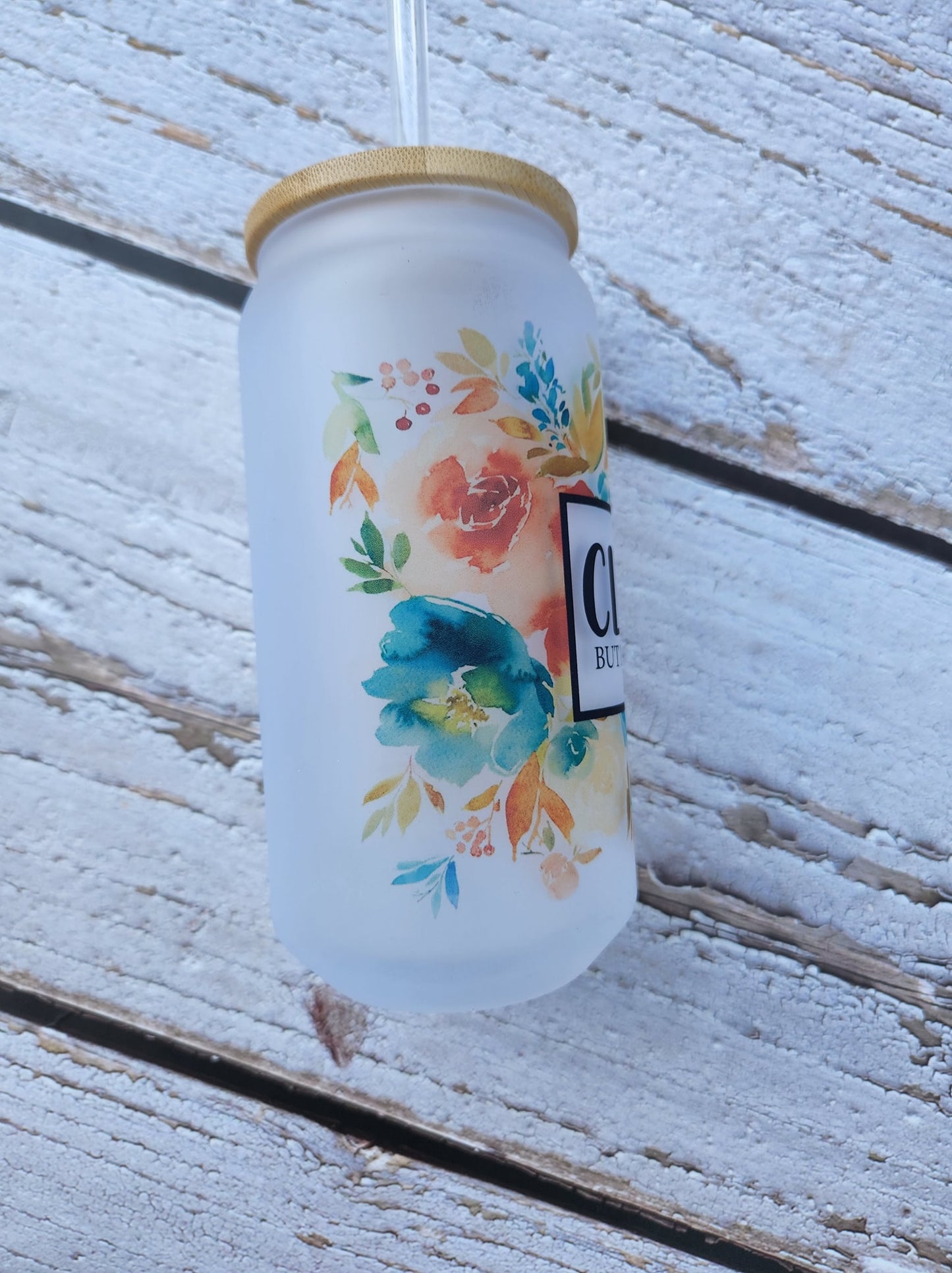 Classy 18oz Glass Cup