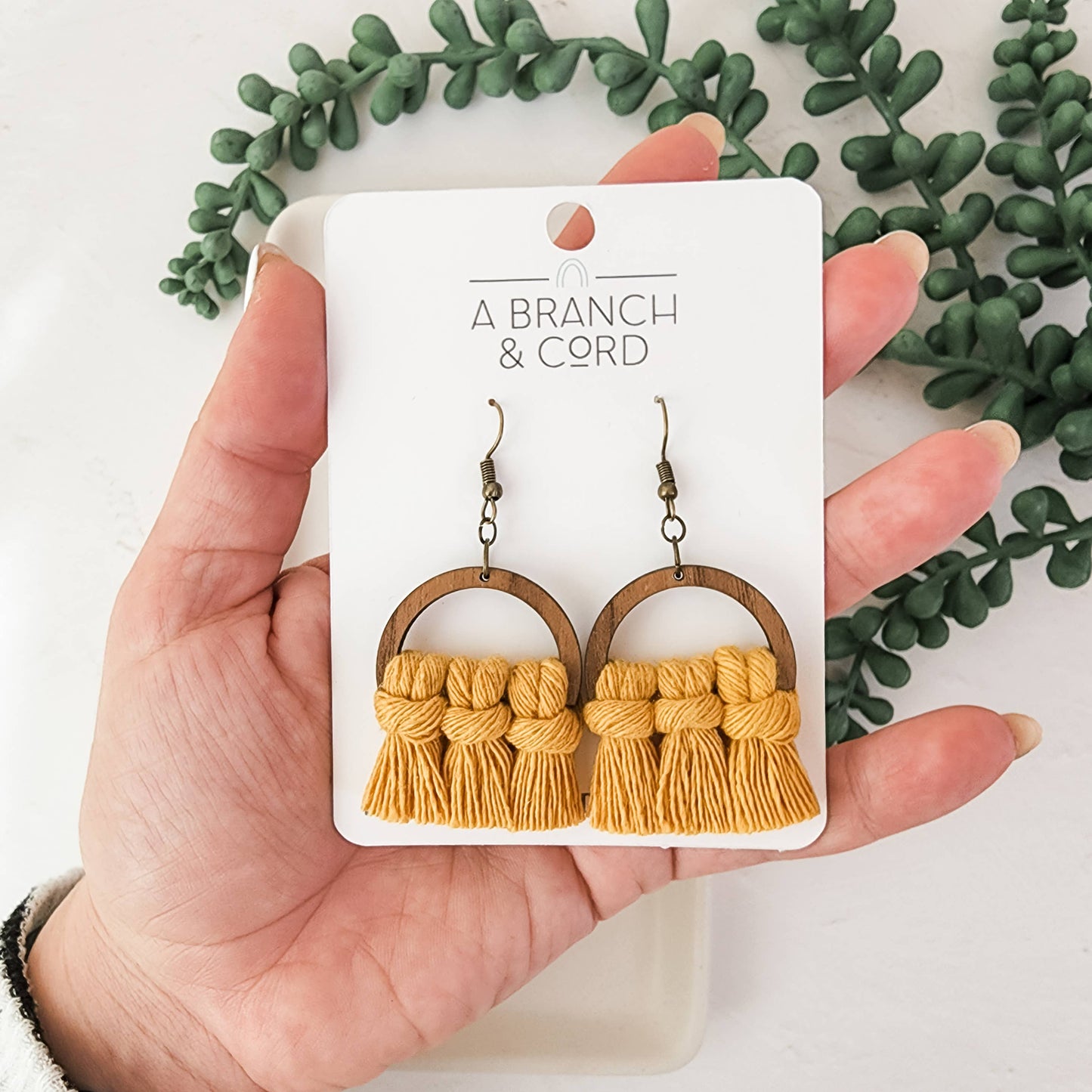 Macrame Fringe Earrings