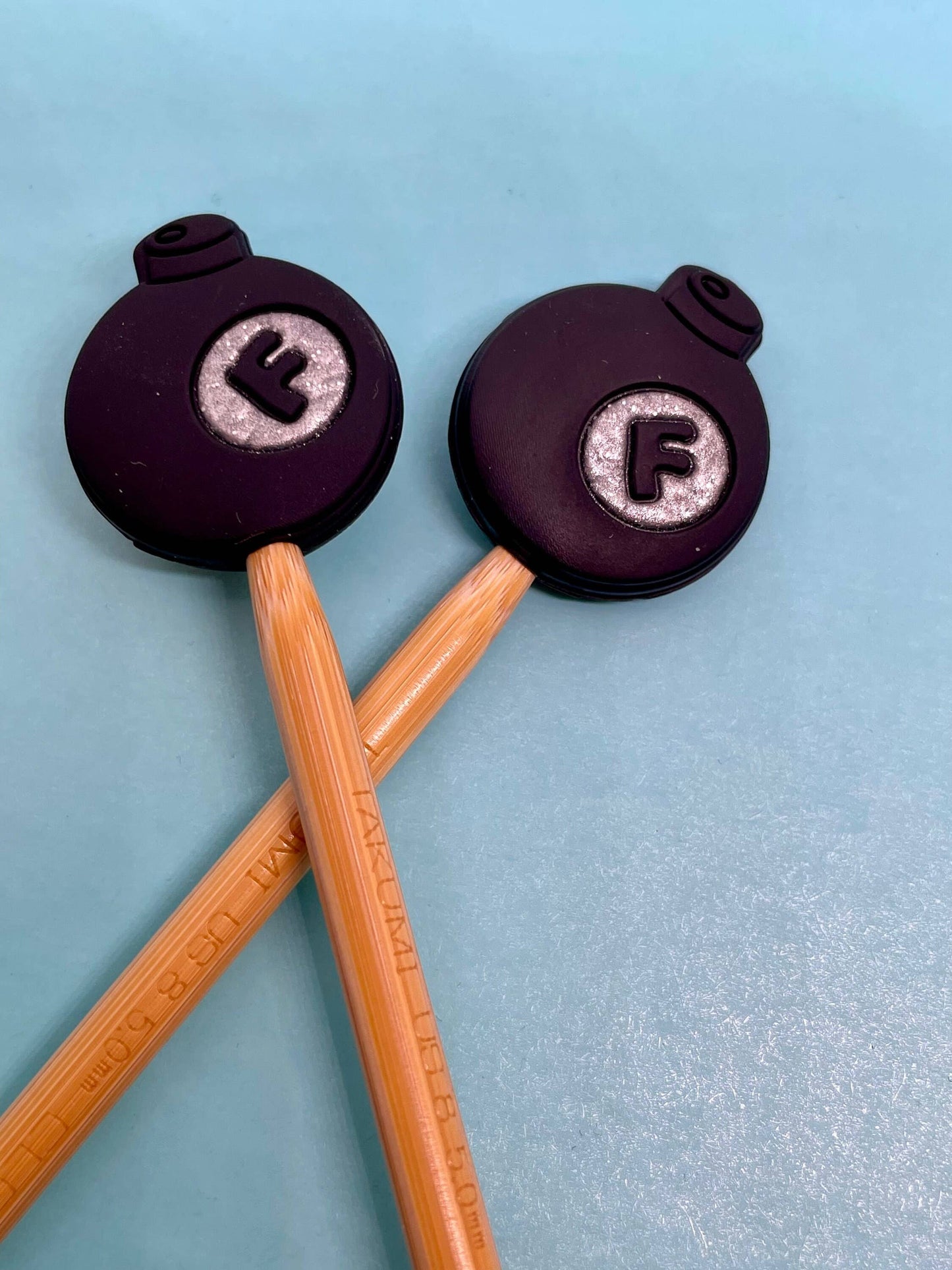 Funny Glitter F Bomb Needle Protectors