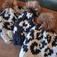 Animal Print Knit Hat