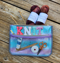 Load image into Gallery viewer, Large Knit project pouch

