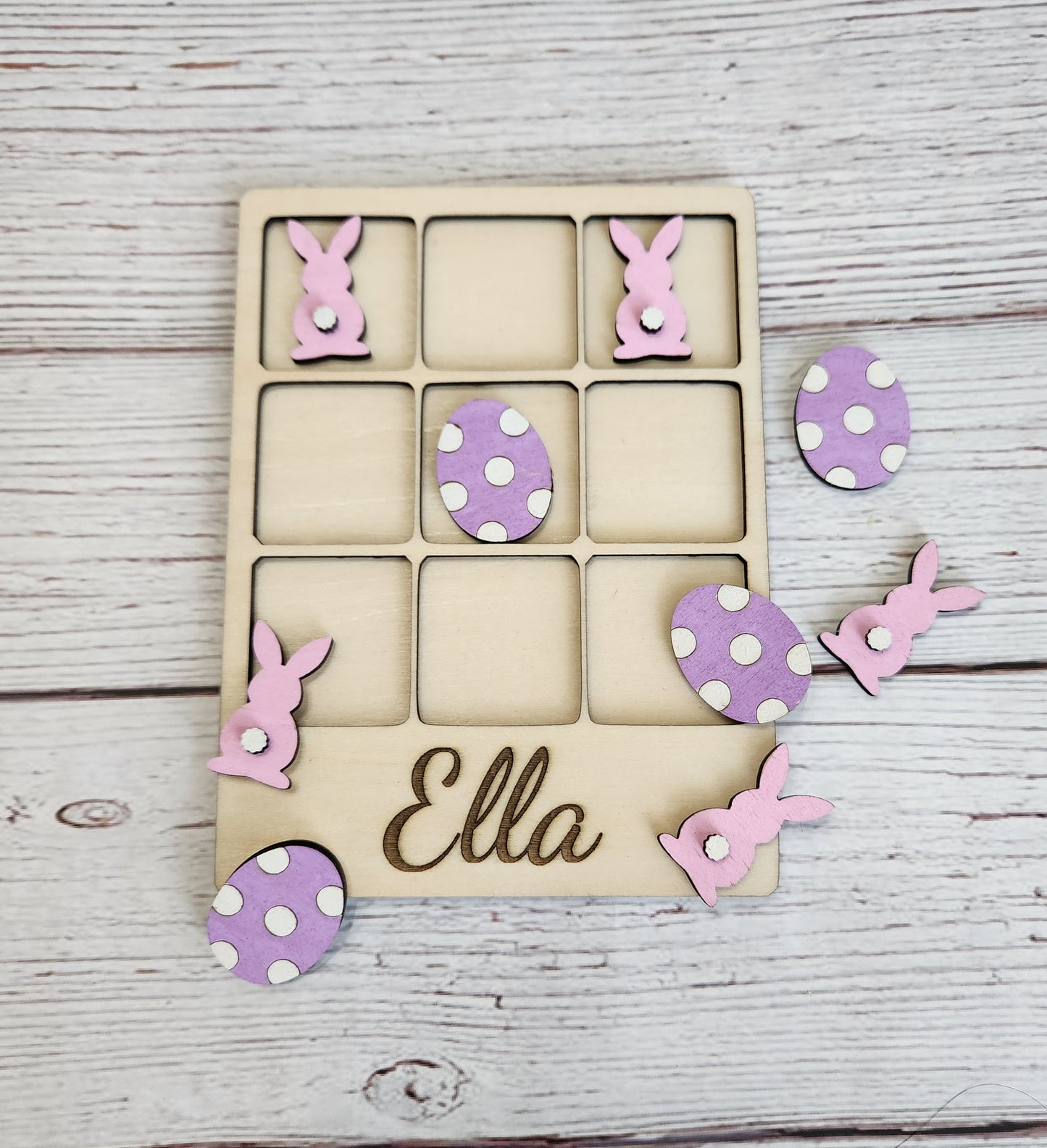 Easter tic tac toe board game