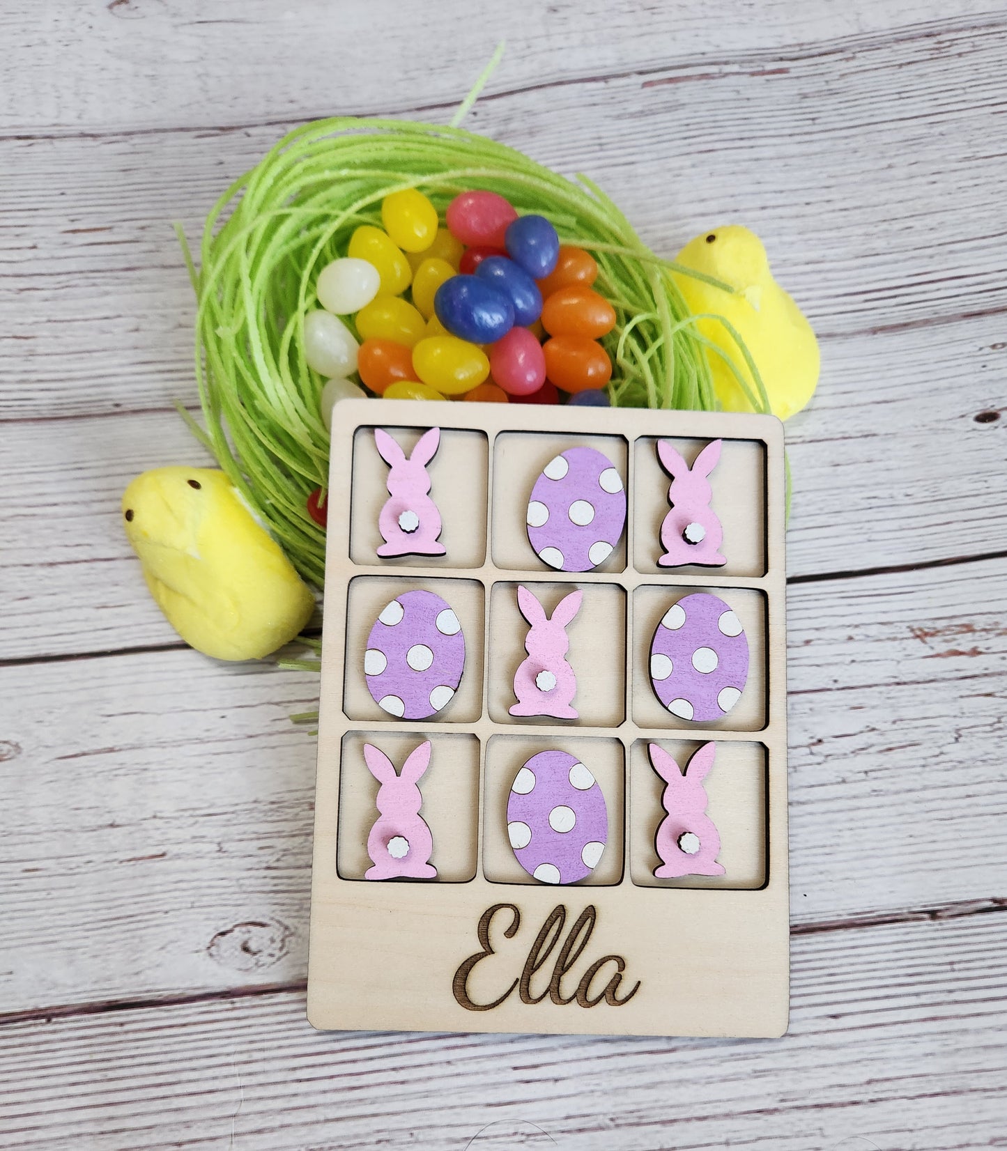 Easter tic tac toe board game