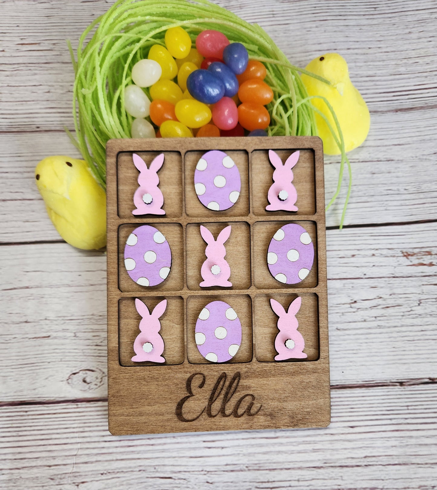 Easter tic tac toe board game