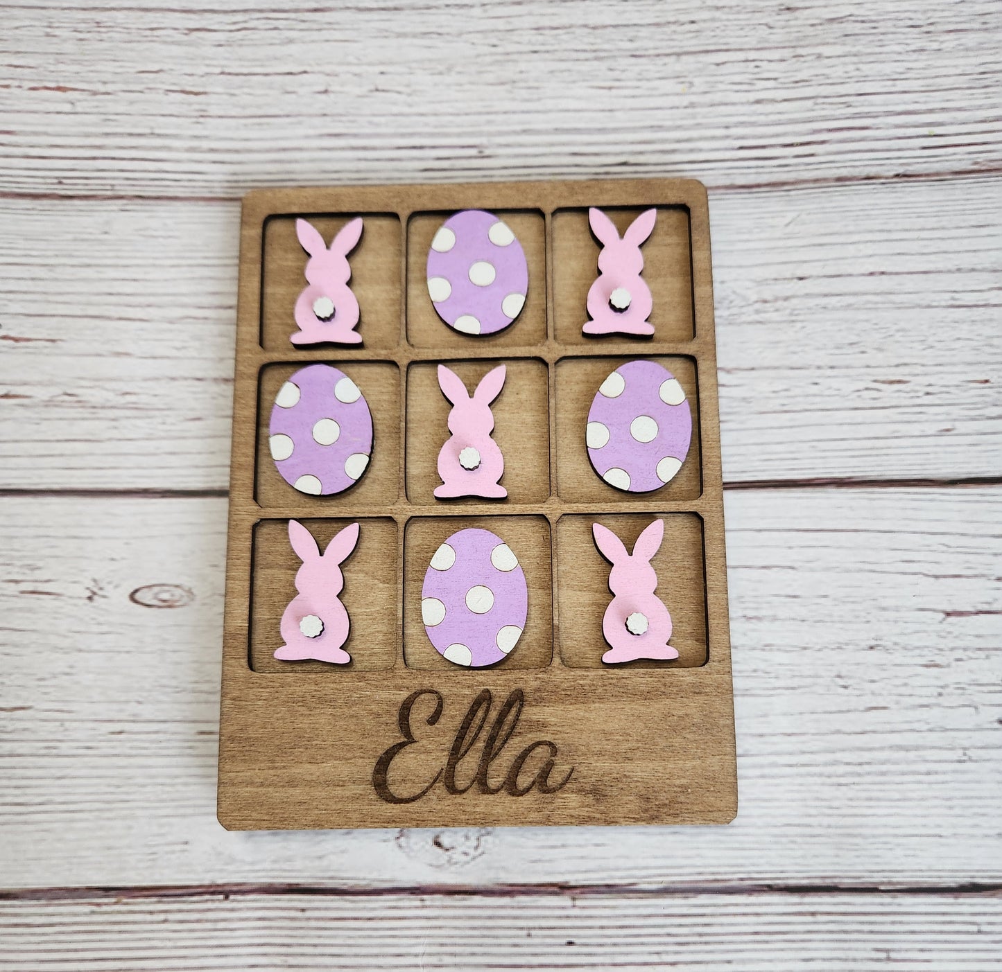 Easter tic tac toe board game