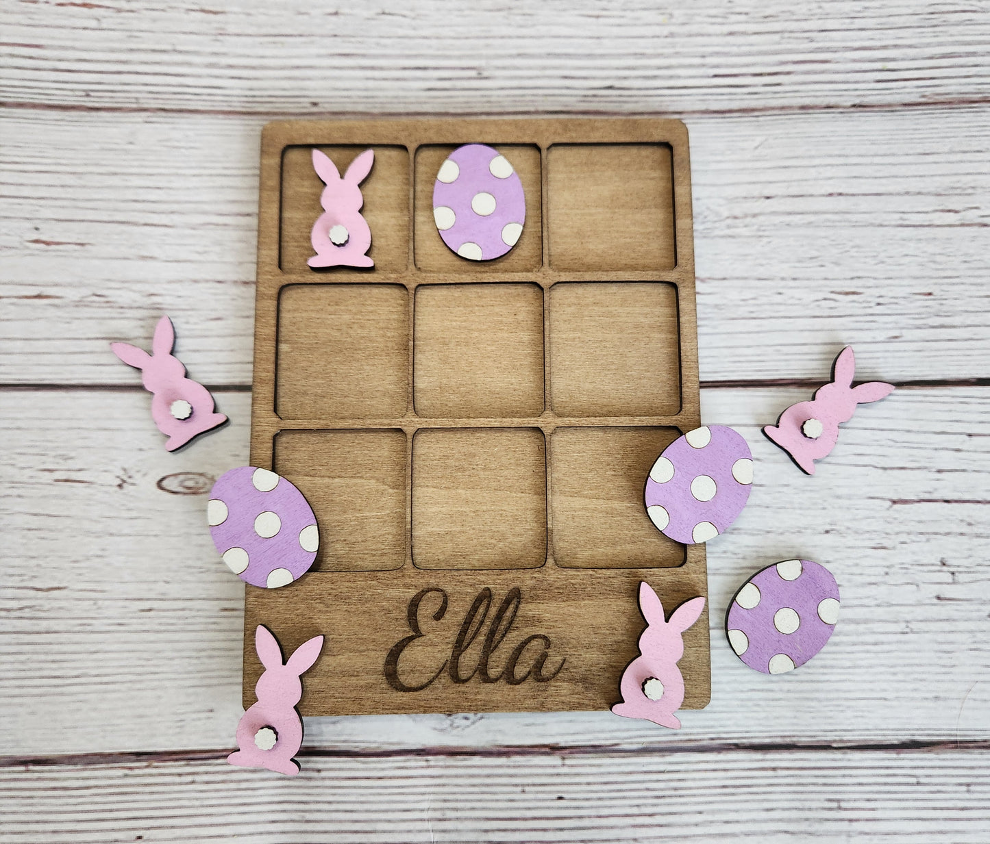 Easter tic tac toe board game