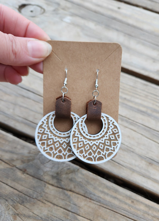 Boho wood earrings