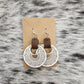 Sunflower Boho wood earrings