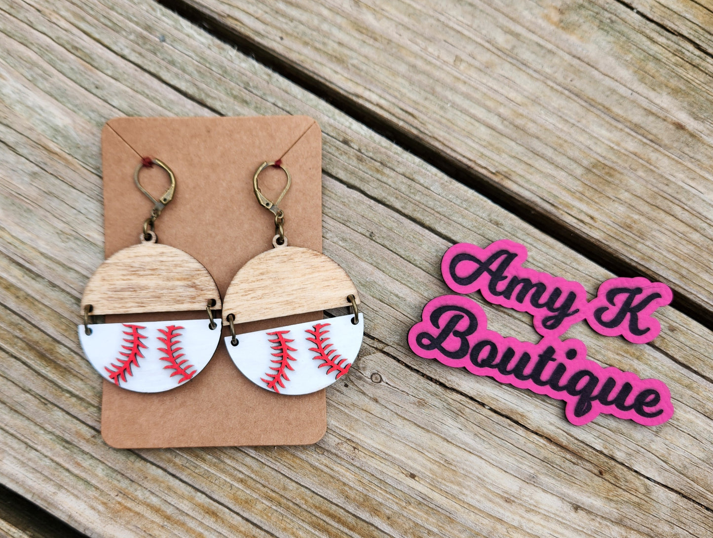 Baseball earrings