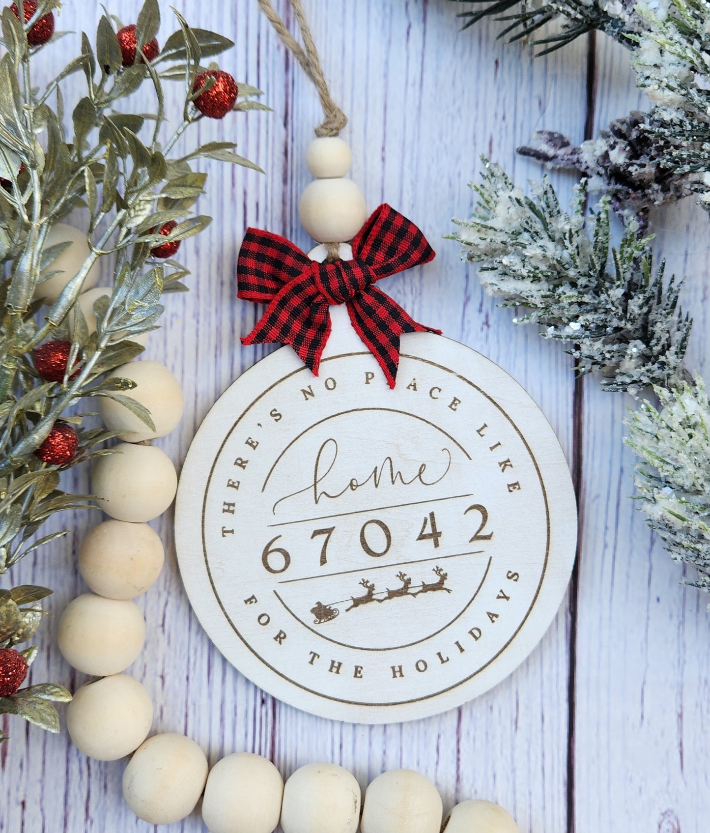 Custom zip code ornament