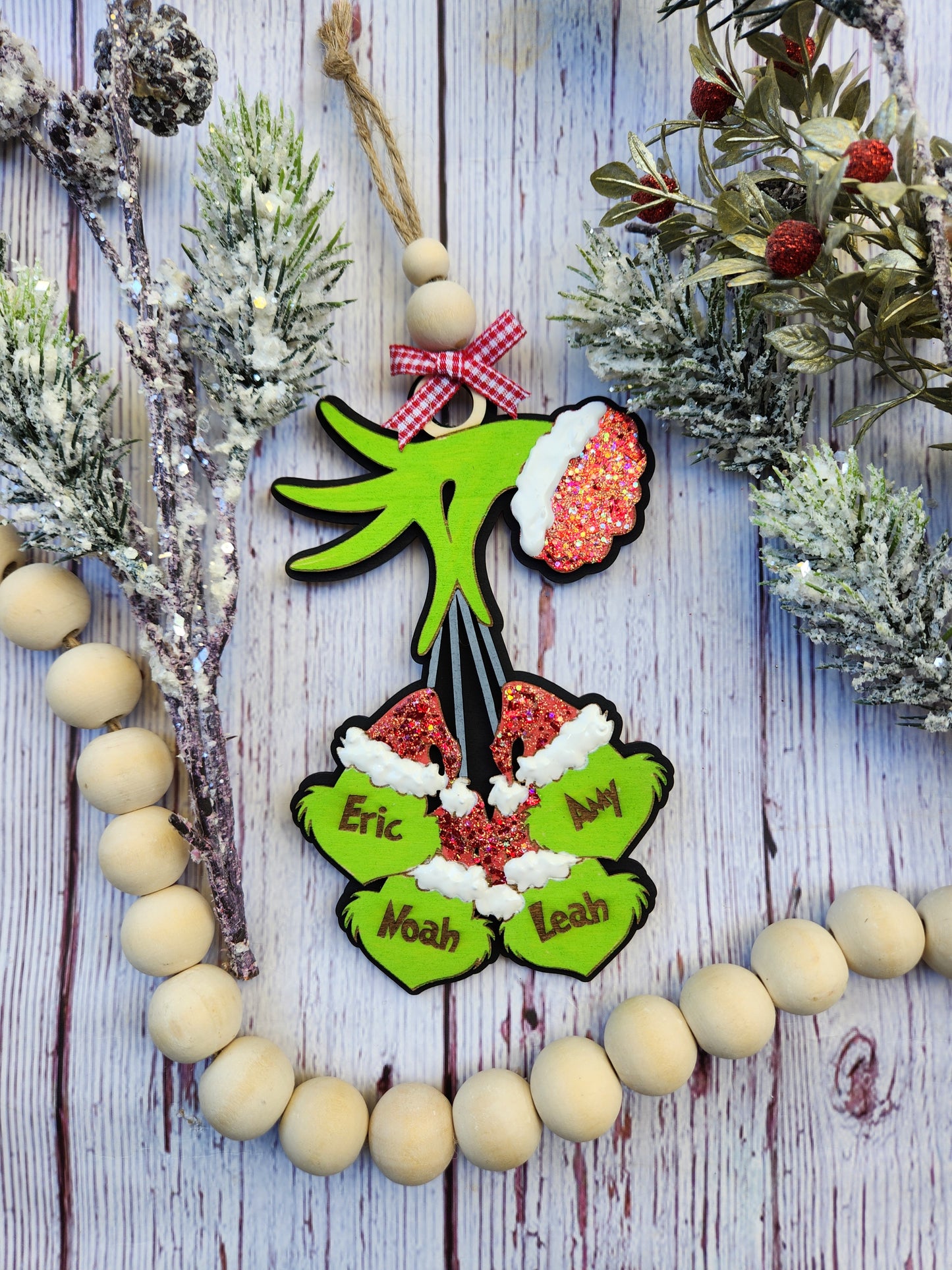 Customized Grinch Family Ornament