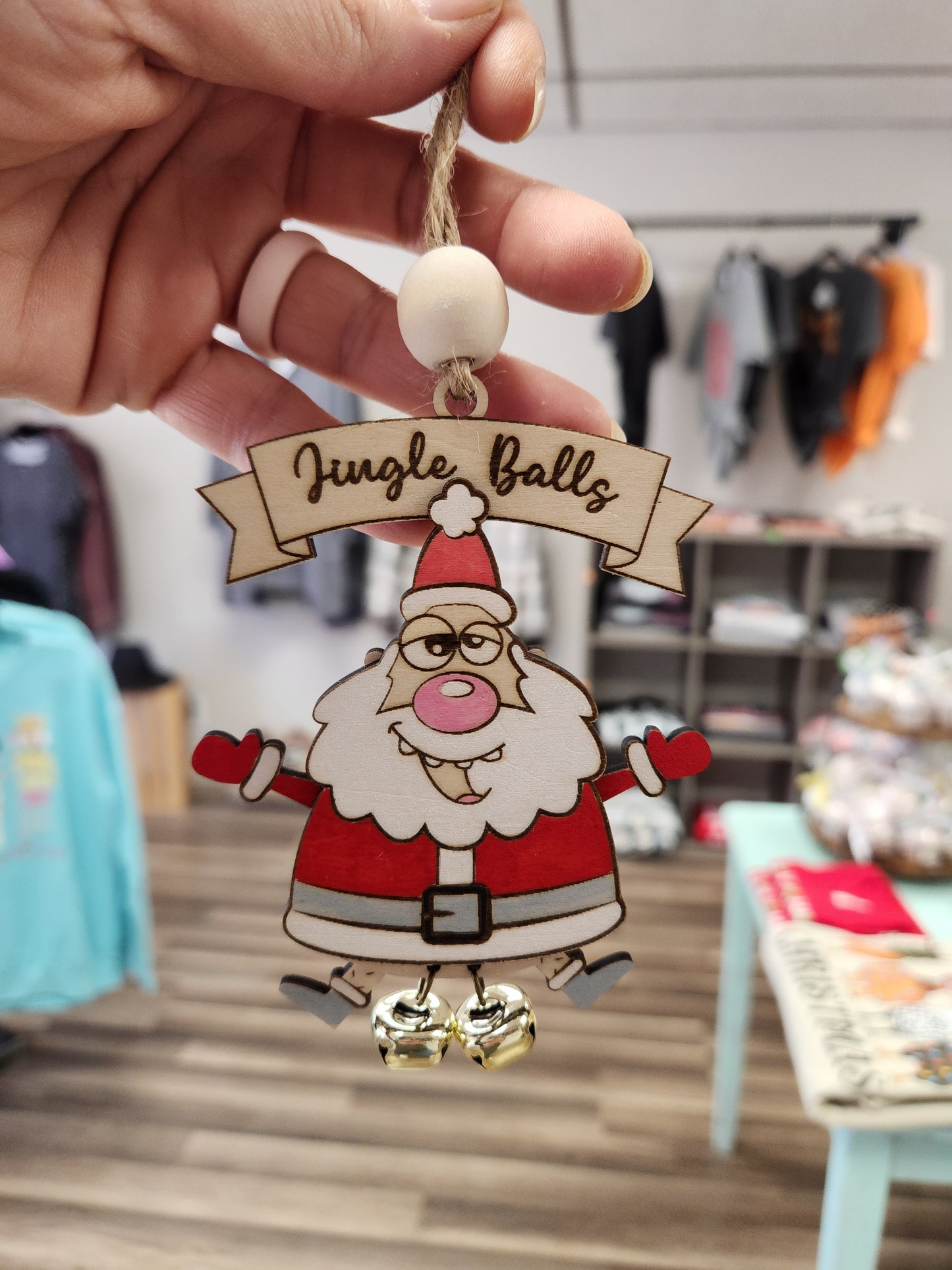 Jingle balls funny christmas ornament