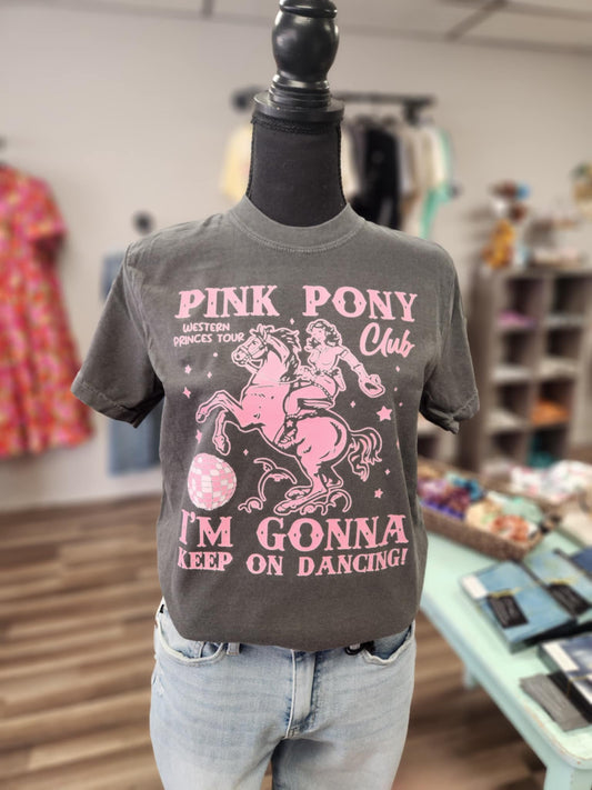 Pink Pony club comfort colors tee shirt