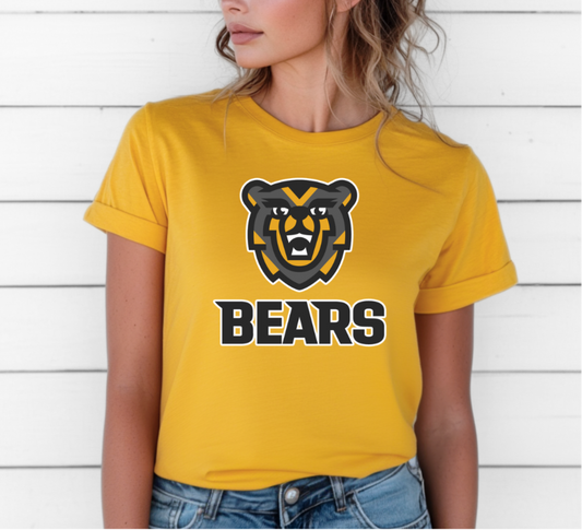 Blackmore Bears logo t-shirt gold