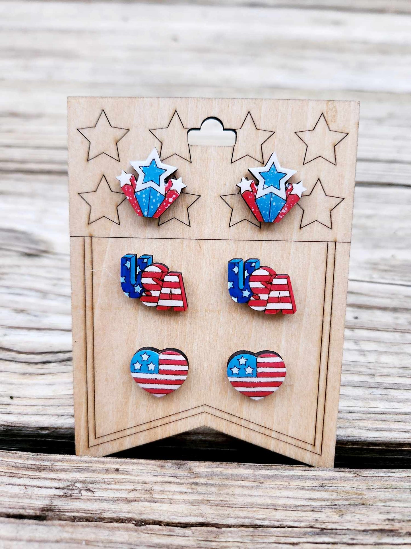 4th of July Stud Earring Set