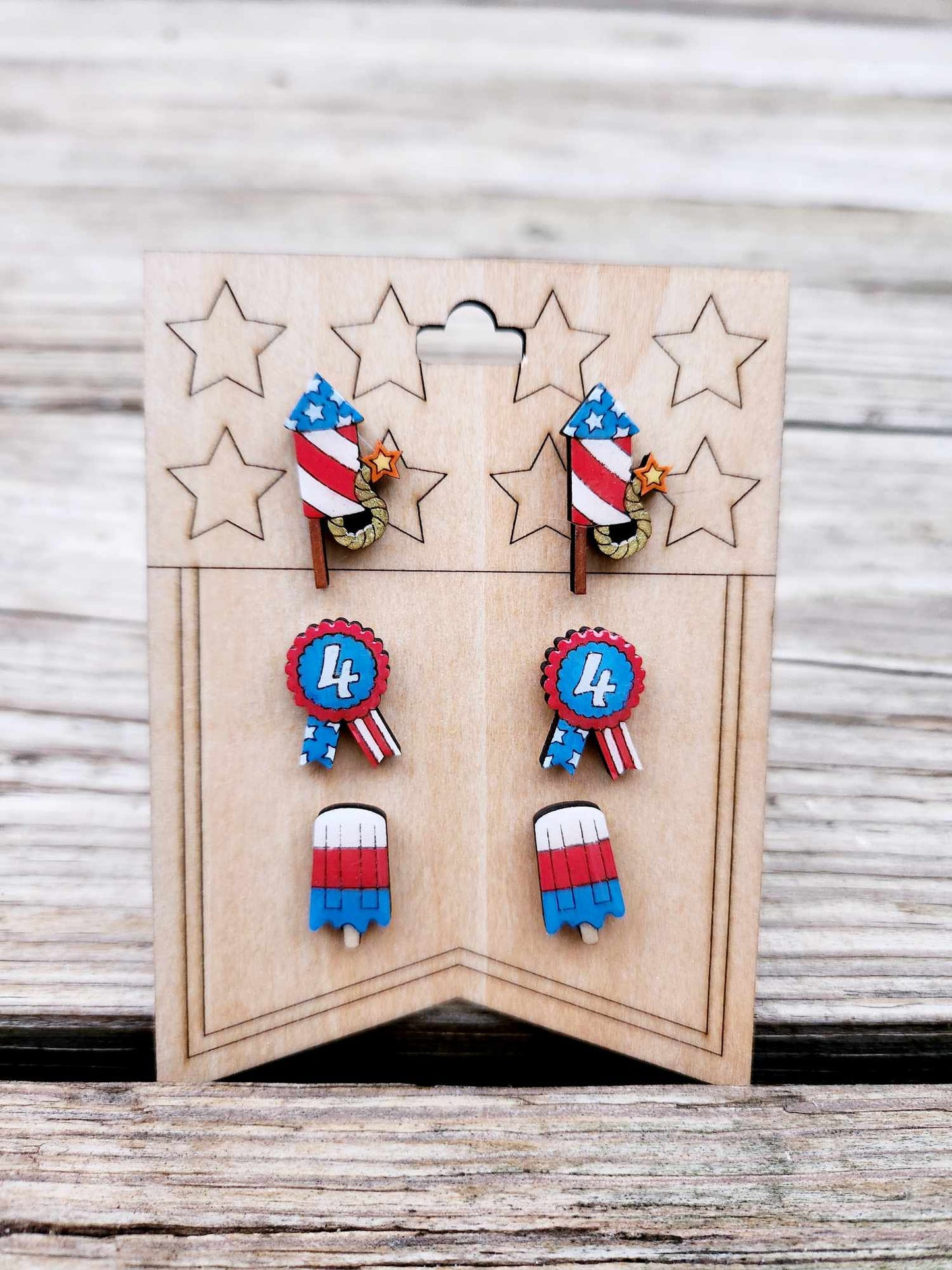 4th of July Stud Earring Set