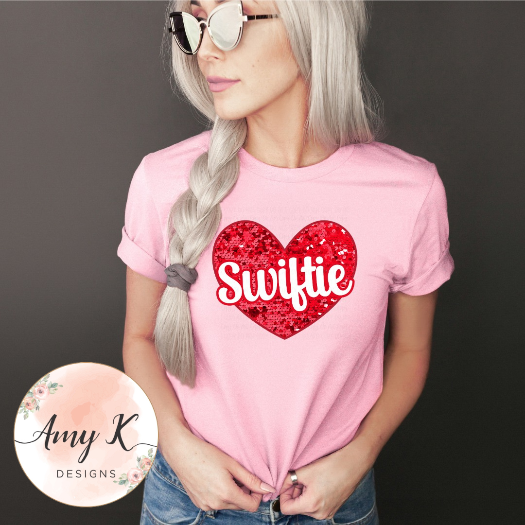 Swiftie Glitter Heart Shirt