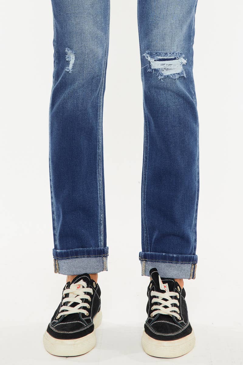 KanCan Straight Leg Mid Rise Jeans