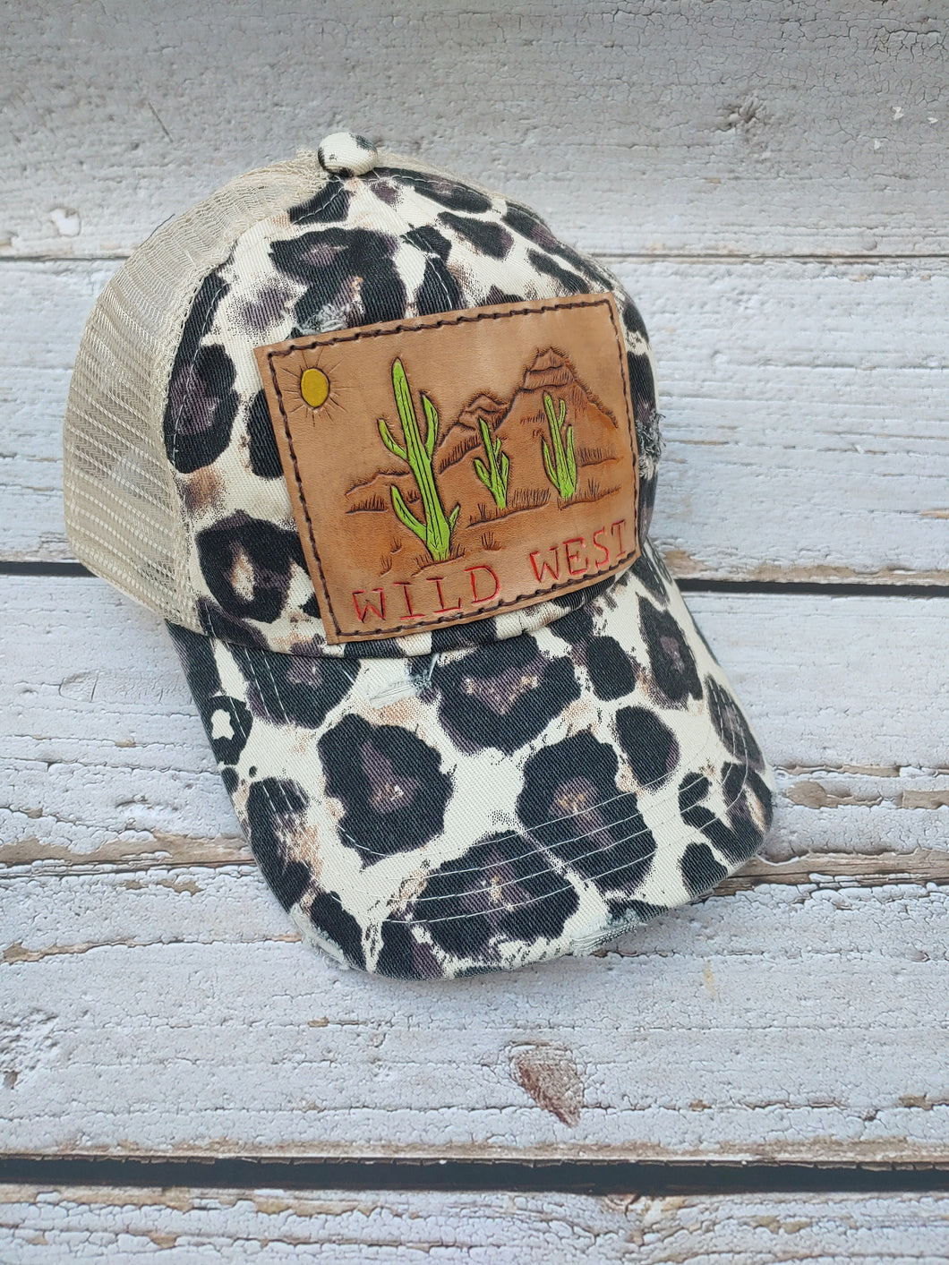 Animal print Wild West hat