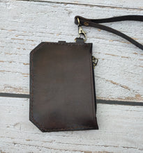 Load image into Gallery viewer, Dark Chocolate leather pocket pal
