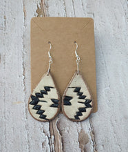 Load image into Gallery viewer, White on Black Southwest Earrings
