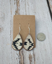Load image into Gallery viewer, White on Black Southwest Earrings
