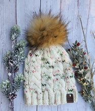 Load image into Gallery viewer, Christmas cable knit beanie
