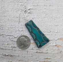 Load image into Gallery viewer, Turquoise Leather Earrings
