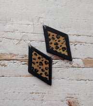 Load image into Gallery viewer, Cheetah Print Leather Earrings
